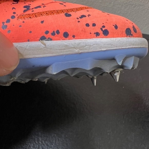 🌹 NIKE Zoom Rival D 10 Track Spikes US Women's Sz 7.5 Bright Mango Running - Picture 6 of 16